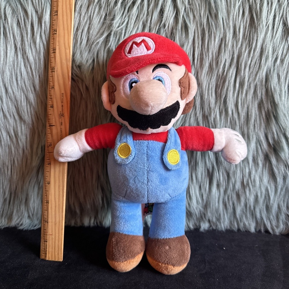 Nintendo Mario Plush 10" Stuffed Animal Toy Doll Super Mario Bros 2023‎ CLEAN